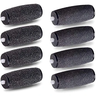 Imagen de Rodillos de repuesto E Cron compatible con Scholl Velvet Smooth Diamond Express Pedi, eliminador asperezas duras y suaves, 8 recambrio.