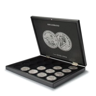 Imagen de Leuchtturm 361478 Estuche VOLTERRA para 20 Monedas de Plata Sudáfrica Krugerrand en cápsulas 1 Oz/onzas