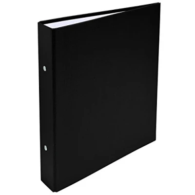 Imagen de Exacompta 51071E Carpeta de cartón (Negro, Blanco, A5, 230 hojas, Anilla redonda, 4 cm)