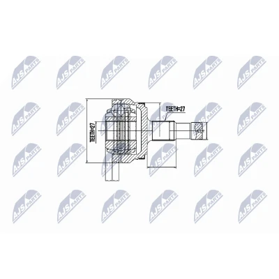 Imagen de NTY NPZ ME 017 Junta Homocinética Eje trasero, lado de rueda con anillo sensor ABS