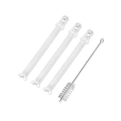 Imagen de DEKAROX 3 tubos de aspiración leche 101 mm + cepillo limpieza para DeLonghi 5313226701 cafeteras automáticas como EN520 Nespresso Latissima