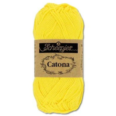 Imagen de Frida&#039;s Wollhaus Scheepjes Catona 100% Algodón Ganchillo de Punto Amigurumi 109 Colores (280 Lemon)