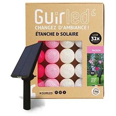 Imagen de Guirnalda Bolas luminosa LED para exteriores Impermeable IP55 Panel solar de alta eficiencia Encendido y apagado automático Tagada 32