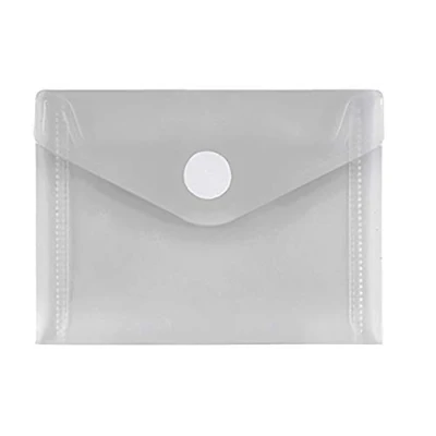 Imagen de FolderSys Sobre portadocumentos (tamao A7, PP, cierre de velcro, formato horizontal, 10 unidades), transparente