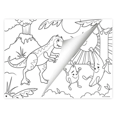 Imagen de manteles individuales de papel 43 x 30 cm, 50 unidades, desechables DIN A3 para colorear niños, versátiles y posavasos bodas, cumpleaños infantiles uso diario, color