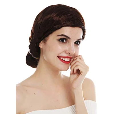 Imagen de WIG ME UP 2614 FRT34 Peluca para Mujeres Carnaval Pelo Trenzado moño Traje sierva Edad Media castaño