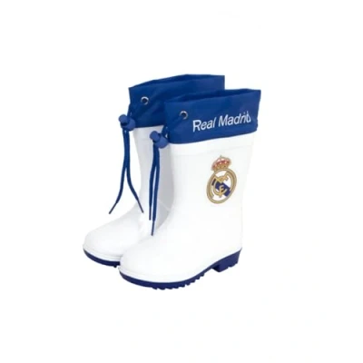 Imagen de Real Madrid Botas para Niño, Calzado Niños, de Agua Impermeables Lluvia Infantil, Talla EU 24/25 Blanco