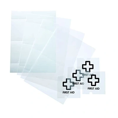 Imagen de Durable 483019 Película grabable para ordenador Crystal Sign refill, 105 x mm, etiquetas de puerta 4820, bolsa 10 hojas, transparente