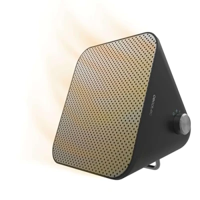 Imagen de Calefactor Cecotec ReadyWarm 1500 Max Ceramic Design Black, W, 3 modos, 15 m², Termostato regulable, Ligero, Black