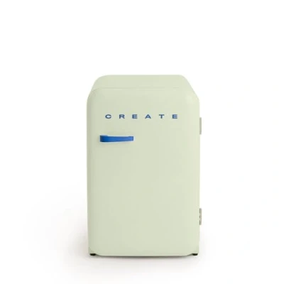 Imagen de CREATE / RETRO FRIDGE 83.5 COBALTO/Frigorífico verde pastel maneta azul cobalto 98W, bajo consumo, 2 estantes, regulador temperatura, botellero, 56x54x84cm