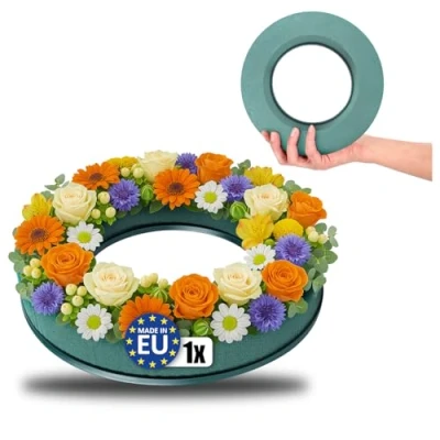 Imagen de com four® 1x Compuesto para macetas arreglos Espuma Floral Flores Frescas Esponja Hacer Manualidades Pascua y cumpleaños