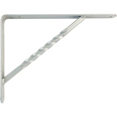 Imagen de Amig Palomilla para estanterías de pared Escuadra metálica baldas Ángulo estantes Soporte Acero Color Gris Metalizado Medida: 200x150 mm Peso máx. recomendado: 225 Kg
