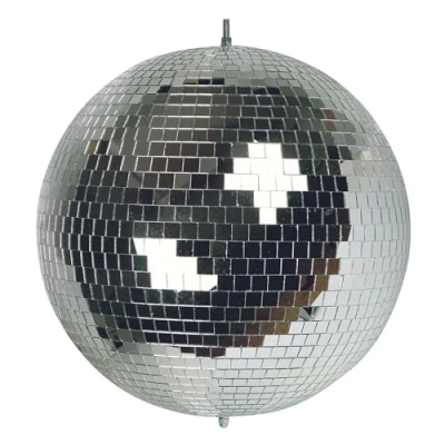 Imagen de HQ Power Bola de espejo disco Ø 30 cm, efectos luz espectaculares para fiestas, sistema colgación segura y vidrio facetado, accesorio la pista baile más