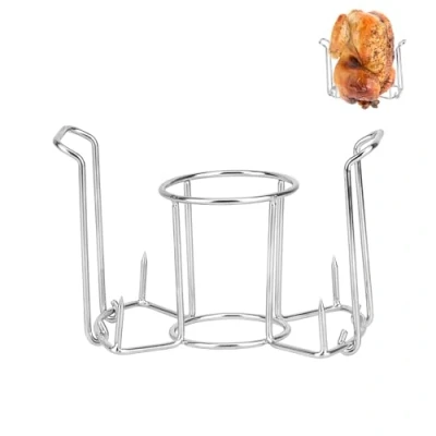Imagen de onlyfire FPA 5121 Soporte Vertical De Acero Inoxidable para Asar Pollos,Asador Pollo Rack,Soporte Antiadherente
