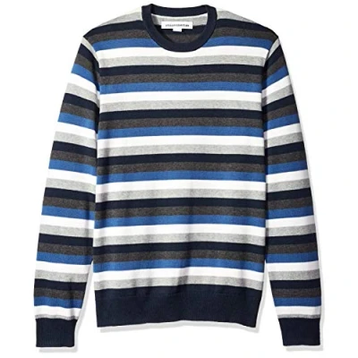 Imagen de Amazon Essentials Jersey de Cuello Redondo (Disponible en Tallas Grandes) Hombre, Multicolor Rayas, XL