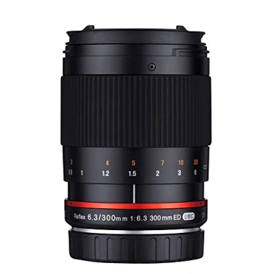 Imagen de Samyang Reflex f/6.3 300mm Fujifilm X MILC Negro Objetivo (MILC, 9/9, 0,9 m, X, Manual, 30 cm)