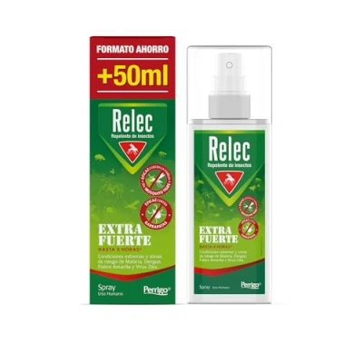 Imagen de Relec Extra Fuerte Antimosquitos, Repelente de Mosquitos, Eficaz Contra El Mosquito Tigre, 125 ml