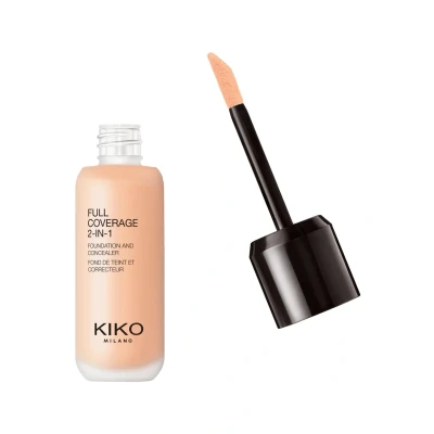 Imagen de KIKO Milano FULL Coverage 2 IN 1 Foundation AND Concealer Corrector, Mujer, Talla: 25 ml, neutral