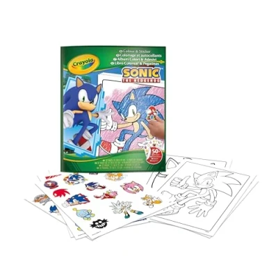 Imagen de Crayola, Álbum para colorear con pegatinas Sonic, 32 páginas y 4 hojas de incluidas, 04 0898G