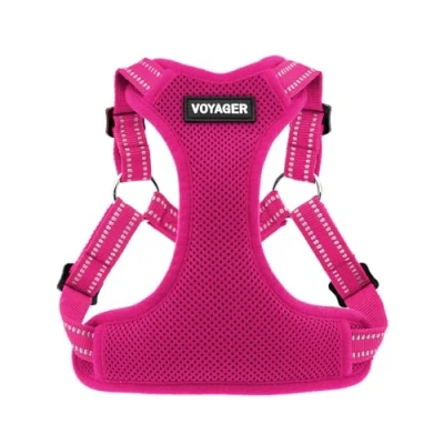 Imagen de Best Pet Supplies Voyager Step in Flex Arnés para Perro, Color Fucsia (Borde Negro), Talla S