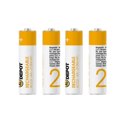 Imagen de Pack Pilas Recargables Electro Depot Lr06 Aa X 4 Uds 2.100 Mah