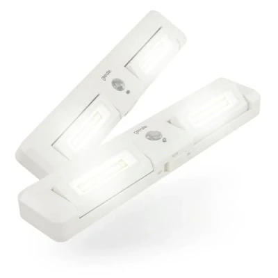 Imagen de greate. 2x luz armario sensor movimiento LED adhesiva para Armarios con y Ajustable Armario, Escalera Más Luces armarios, movimiento, cocina