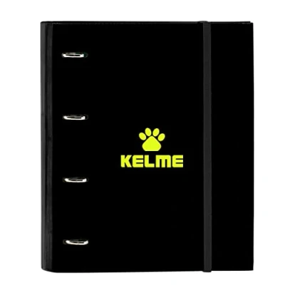 Imagen de Safta KELME Jungle Carpeta 4 Anillas de 35 cm con 100 Hojas A4, Ideal para Niños Diferentes Edades, Cómoda y Versátil, Calidad Resistencia, 27x3.5x32 cm, Color Negro, lima gris