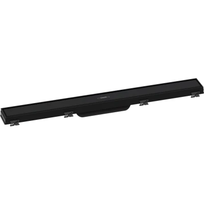 Imagen de hansgrohe RainDrain Match Canaleta para ducha (700 mm, marco ajustable, color negro mate)
