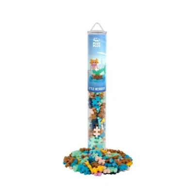 Imagen de PLUS Tubo de 100 Piezas La Sirenita Juego construcción para niños a Partir 3 años PP4313