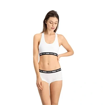 Imagen de Puma Mini Short, Blanco (White/White), XL (Pack de 2) para Mujer