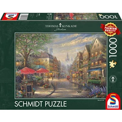 Imagen de Schmidt Spiele Thomas Kinkade Puzzle (1000 Piezas), diseño de café en Múnich, Multicolor (A2101842)