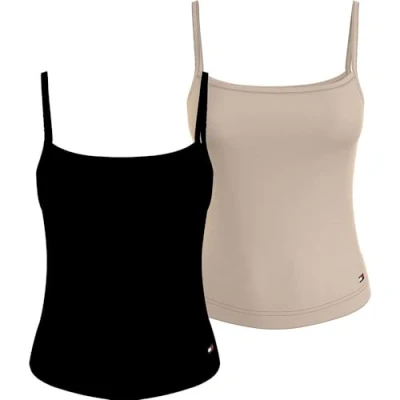 Imagen de Tommy Hilfiger 2 Pack Cami UW0UW04891 Camisola, Negro (Black/Misty Blush), S para Mujer