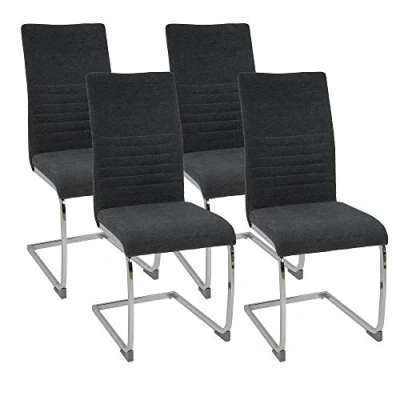 Imagen de Albatros Silla Cantilever LUGANO Set de 4 Sillas Gris, SGS probado