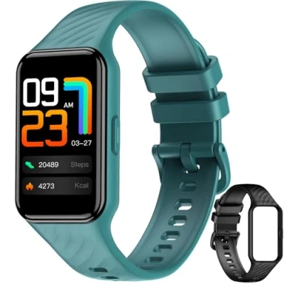 Imagen de Baolubao Smartwatch, Reloj Inteligente Hombre Mujer, 1,47&quot; Hombre, Oxímetro, Podómetro, Sueño, Pulsometro, Compatible con Android iOS, Pulsera Actividad Impermeable IP68(2 Correa)