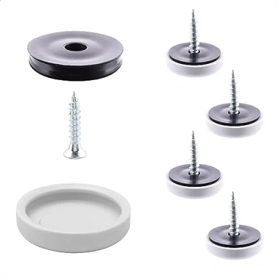 Imagen de Wagner QuickClick® Deslizadores DE Fieltro plástico para sillas/meubles, Juego 4 atornillar Hyper Ø 17 mm, 4X Base+Tornillo+Inserto Deslizante Intercambiable Made in 15809300