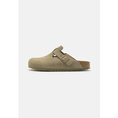Imagen de Birkenstock Boston Unisex Sandalias planas, Talla: 41, Faded khaki Cuero velour