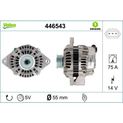 Imagen de VALEO 446543 Alternador 14V 75A SUZUKI: Grand Vitara 2 SUV, Jimny SWIFT 3