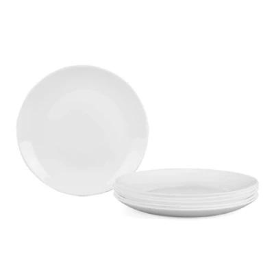 Imagen de LaGlint 19cm Platos de Postre Blanco, Vidrio Opalino Juego Plato Cocina 6 piezas, Ensalada, Redondo Pequeño, Aptos para Lavavajillas y Microondas fruta, pasta, snacks