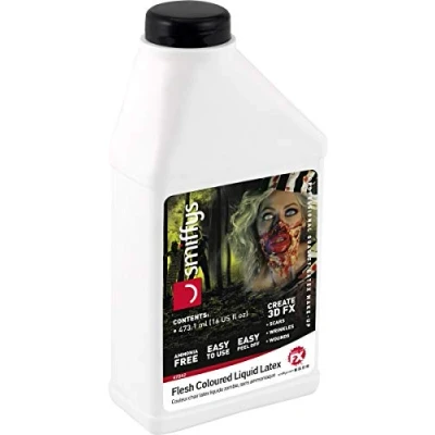 Imagen de Smiffys Látex líquido look zombi, bajo en amoniaco, Piel, 473,17ml/16 US fl.oz