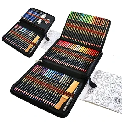 Imagen de 96 Lapices Acuarelables con de Dibujo Profesionales, Set Lápices Colores para Colorear, Dibujar y Sombrear, Ideal Artistas Adultos