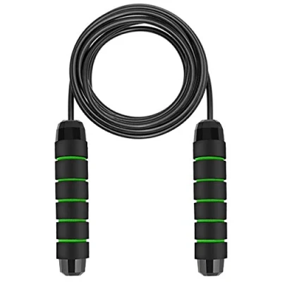 Imagen de cuerda para saltar, profesional y ajustable de velocidad, con mango espuma memoria rodamientos bola, fitness, ejercicio, crossfit, MMA