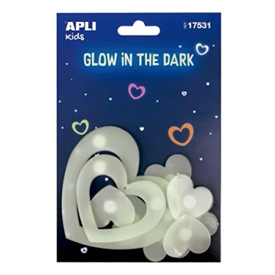 Imagen de APLI Kids 17531 Bolsa de pegatinas luminiscentes corazones