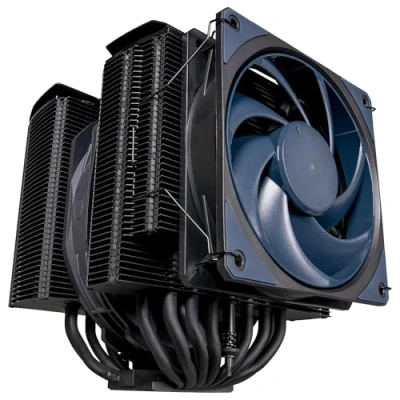 Imagen de Cooler Master MasterAir MA824 Stealth Disipador de CPU Heatsink Dual, Ventiladores Push Pull Mobius 135 y 120, 8 Heat Pipes Compuesto Superconductor, Espacio para RAM, Compatible Sockets Intel AMD