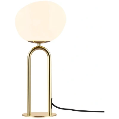 Imagen de DFTP by Nordlux Lámpara de mesa Shapes, vidrio, blanco/latón