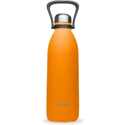 Imagen de QWETCH Botella isotérmica Titan Pop Naranja 2L 48h Frío &amp; 16h Caliente Sin BPA, Impermeable de acero inoxidable con asa transporte