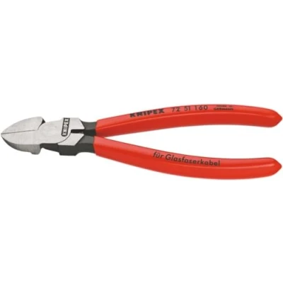 Imagen de Knipex Alicate de corte diagonal para fibra óptica recubiertos plástico 160 mm 72 51