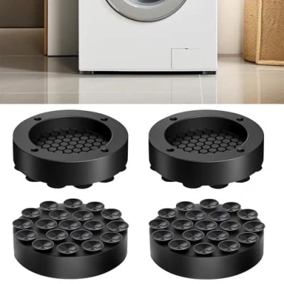 Imagen de Almohadillas Lavadora, 4 Piezas de Goma para Lavadoras, Antideslizantes Patas Antivibracion Lavadora Amortiguadores Pies Soporte Lavadoras Secadoras