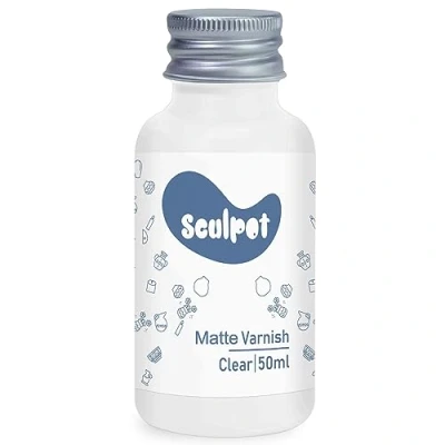 Imagen de barniz de arcilla secado al aire mate, 50 ml, pintura para aire, transparente manualidades, resistente agua y mate