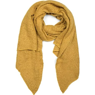 Imagen de styleBREAKER suave chal de mujer monocolor malla forma asimétrica, invierno, estola, pañuelo 01017118, color:Mostaza