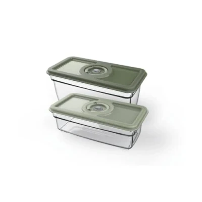 Imagen de Recipiente hermético AEG AVFB1, 2 Unidades, 1.6 l, Apto para Lavavajillas y Congelador, Sin BPA, Verde